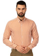Thomas Scott 100% Cotton Full Sleeves Button-Down Collar Slim Fit Formal Shirt for Mens Dark Orange