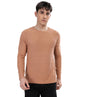 SHODOX Mens Polycotton Regular Fit Half Sleeve Solid Round Neck Tshirt for Men (Pack of 1) Brown