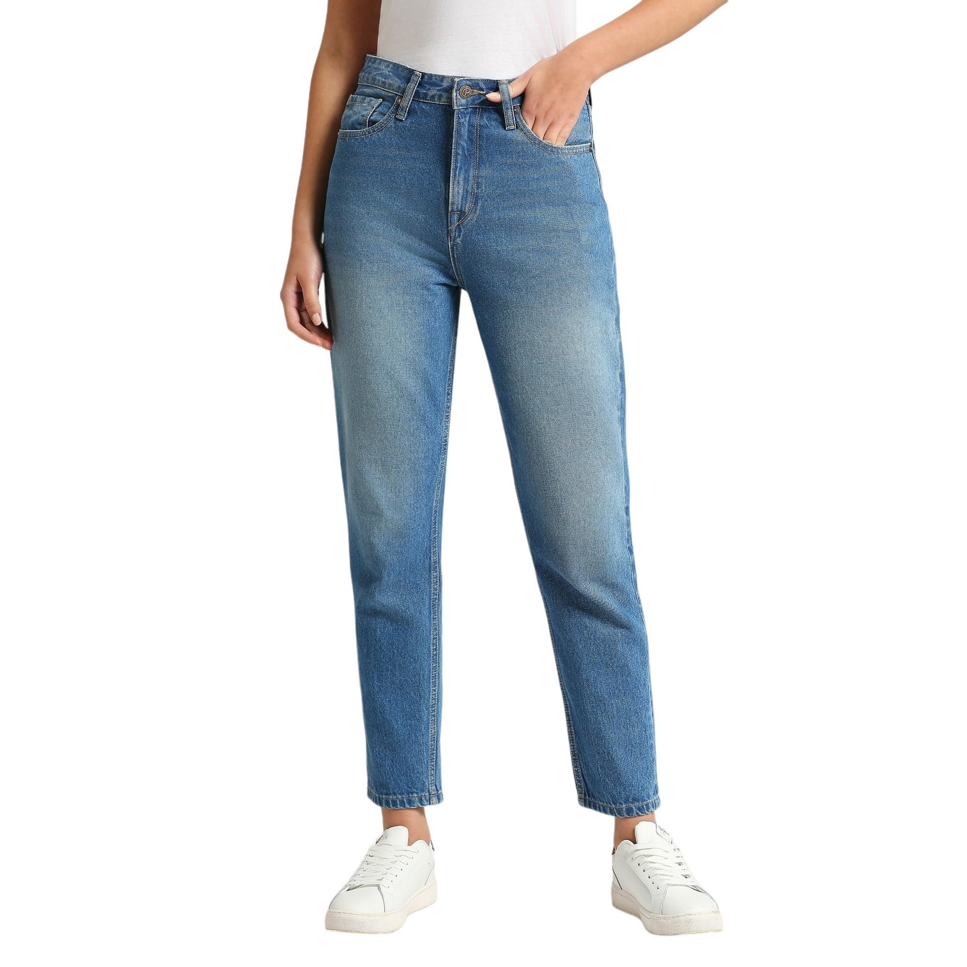 Pepe Jeans WomenS Relaxed High Rise Jeans (Pl204859Q058_Light Used Indigo Blue, 30