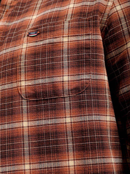 The Indian Garage Co Mens Slim Fit Shirt (1223-SHBCYD-04-01_Brown
