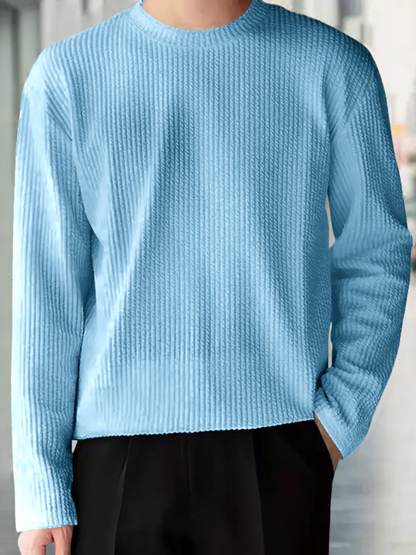 Noble Monk MenS Regular Fit Round T Shirt |Full Sleeves |Solid Pattern | Casual T-Shirt For Men