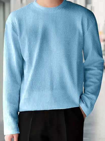 Noble Monk MenS Regular Fit Round T Shirt |Full Sleeves |Solid Pattern | Casual T-Shirt For Men