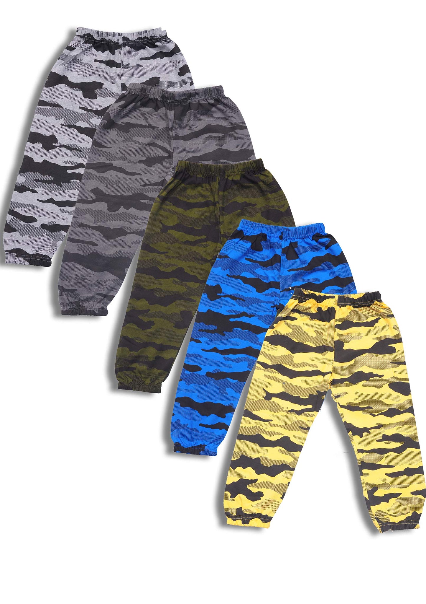 T2F Boys Regular Fit Printed Cotton Track Pant (Pack of 5)