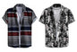 Rebelify MenS Lycra Bland Shirt With Half Sleeves Button Down Closure Round Collar Neck Printed Pattern Relaxed Fit And Standar