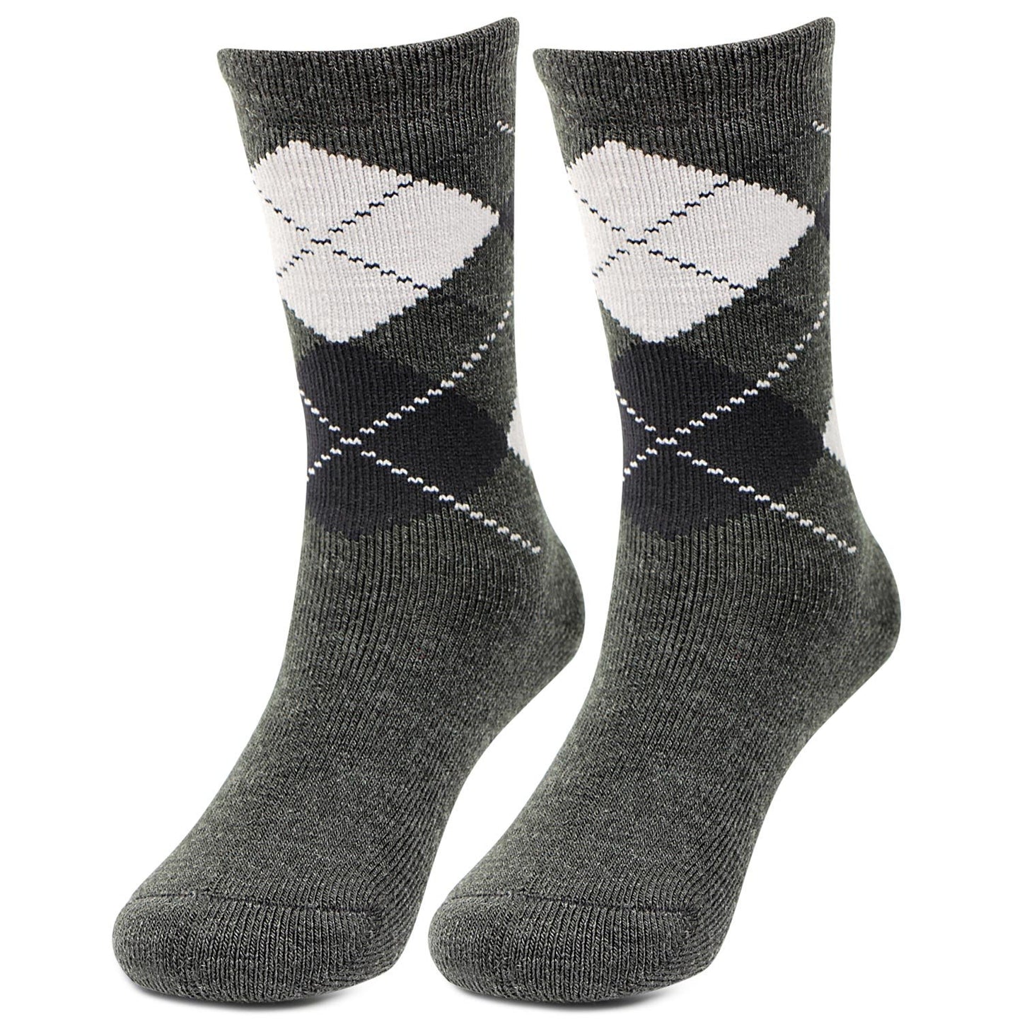 Bonjour Argyle Pattern Full Length Woolen Socks for Kids- Pack Of 2