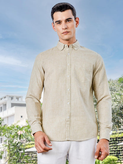 Thomas Scott Slim Fit | Button Down Collar | American Style Pocket | Long Sleeve | Shirts for Men (Available in Plus Size) Brown