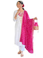Naixa WomenS White Bsy Viscose Embroidered Straight Kurta With Bsy Viscose Pant And Silk Blend Embroidered Laced Dupatta Sets (