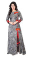 Dhruvi Trendz Women Cotton Blend Kurties Regular Fit Casual Fancy (Dt-K1185_Grey_M)