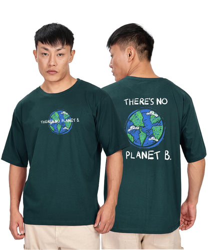 SHODOX Mens 100% Cotton Oversized Half Sleeve Tshirt for Men - Drop Shoulder Front and Back Printed Round Neck Tshirts, Relaxed