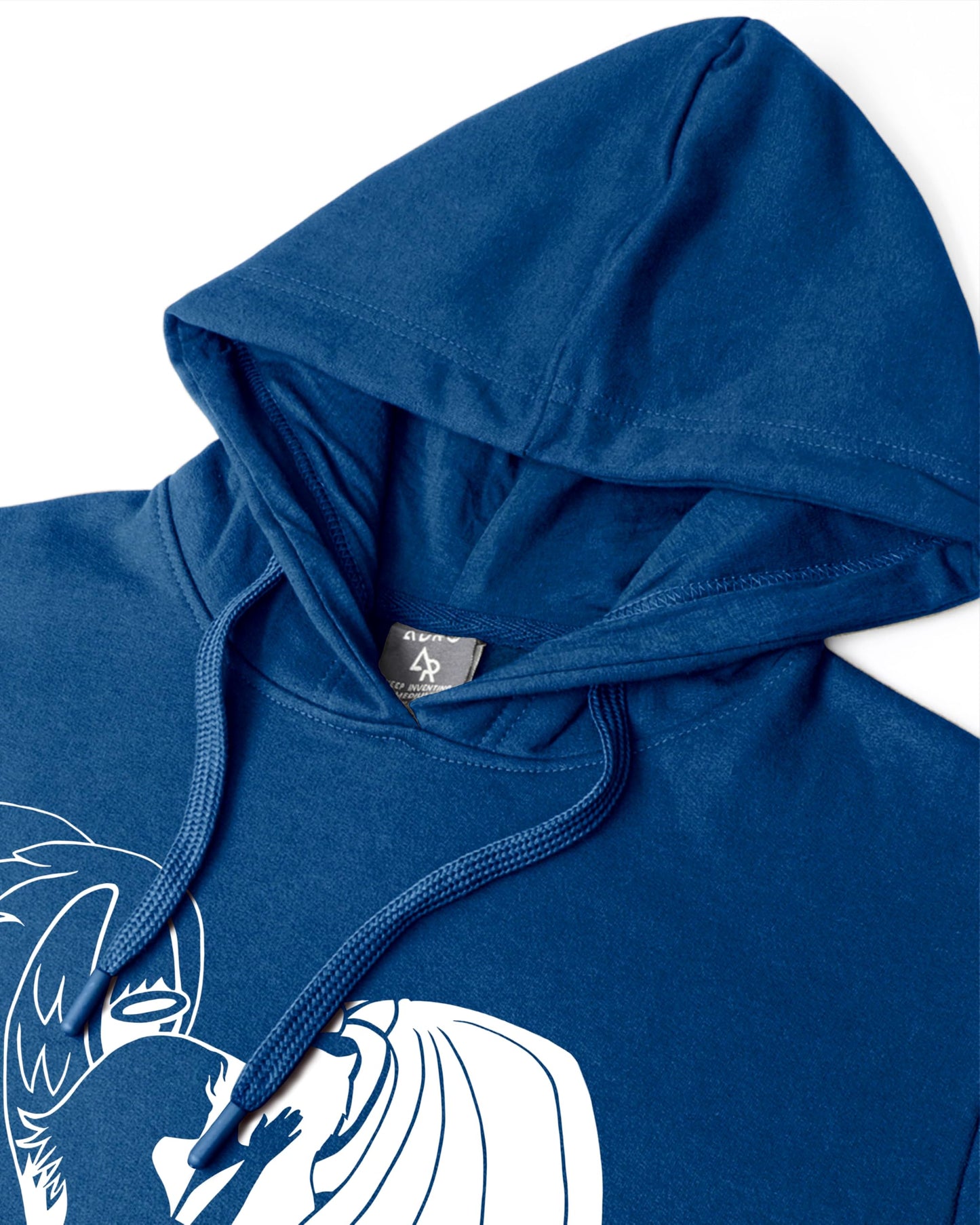 ADRO Men's Cotton Neck Hooded Sweatshirt (H24-DEVI-RB_Royal Blue