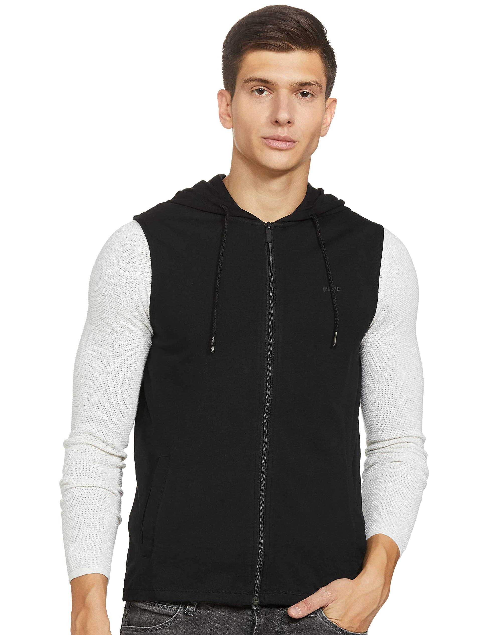 Pepe Jeans MenS Solid Regular Fit T-Shirt (Pm507366_Black L)