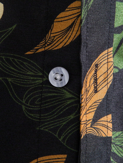 Shasmi Solid Regular Fit Fancy Casual Shirt for Men_Black Print