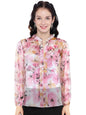Toochki WomenS Pink Georgette Floral Straight Western Top | Winter Top | Western Top | Top For Women | Latest Women Top | Trend