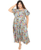 Oomph! WomenS Western & Fusion Wear Crepe A-Line Maxi Dress - Green