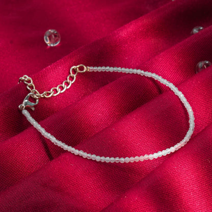 Astrotalk Clear Quartz Anklet | Master Healer Stone for Energy, Focus & Positivity | Clear Quartz Anklet for Women | Spiritual Jewellery for Women | Valentine Gift for Girlfriend