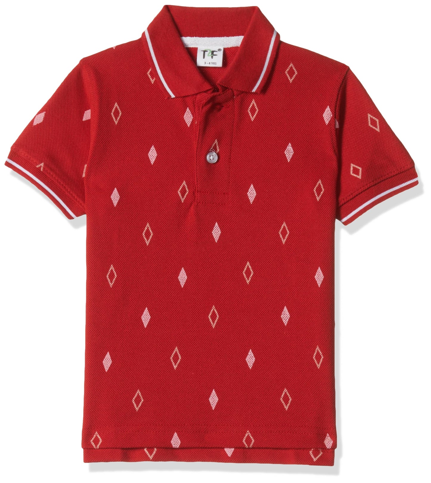 T2F Boys Cotton Regular Fit T-Shirt Red