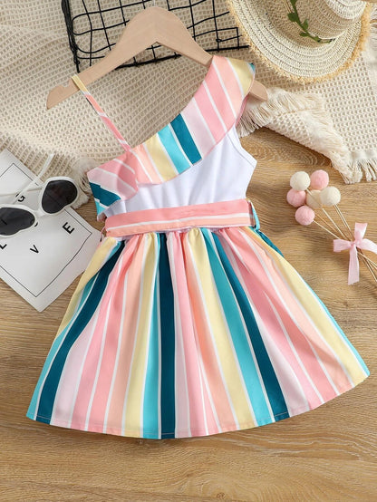 TAGAS Baby Girls Polyester Fit and Flare Knee-Length Dress | Girls Dress Multicolour