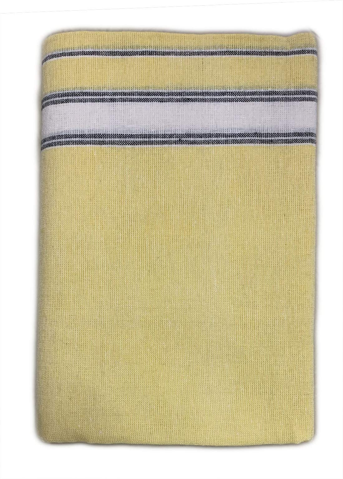 Prakasam Cotton Mens Colour Thalapathi Border Single Dhoti/Size1.28X2.00 Mtrs/Combo Pack Of 2 Dhoties