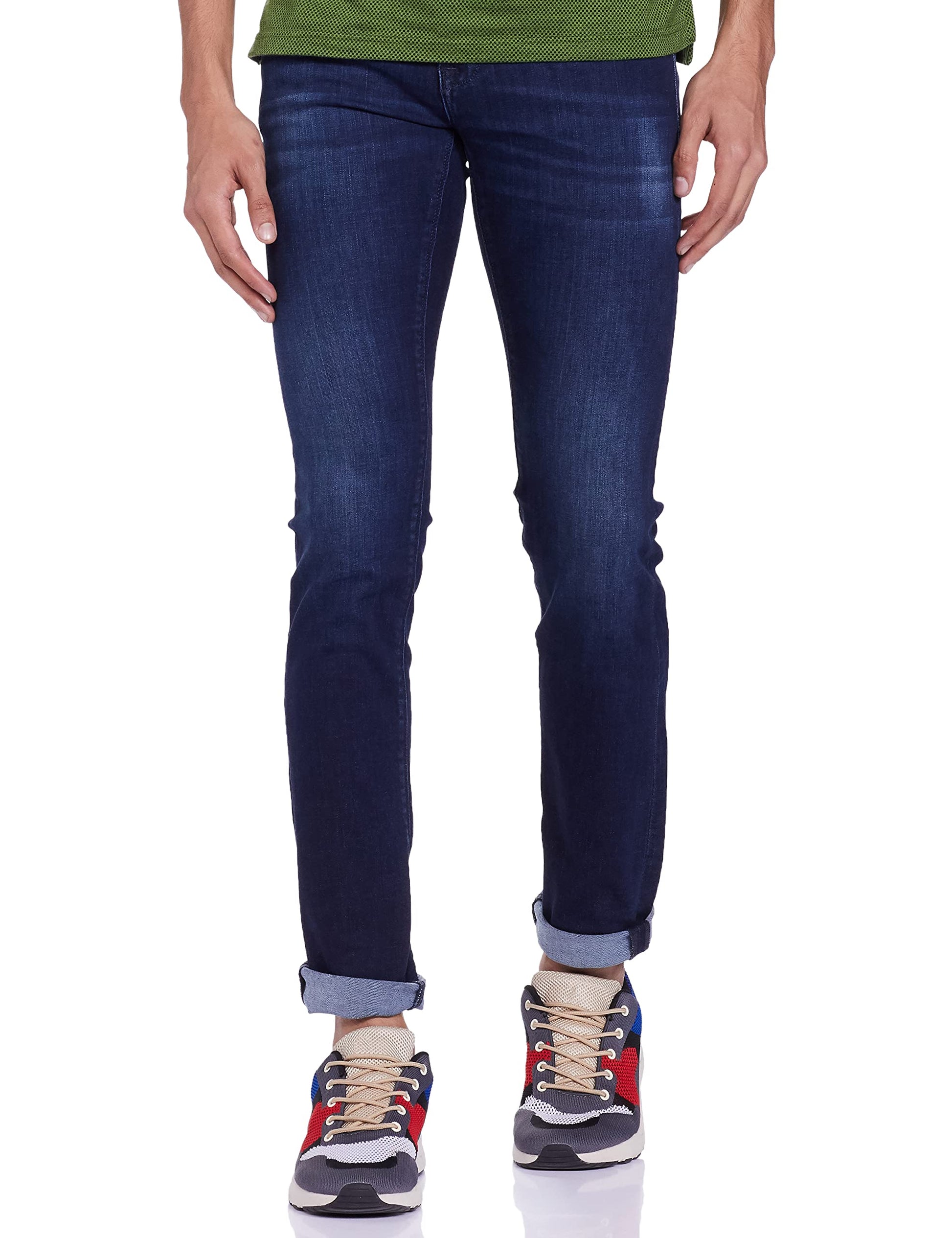 Pepe Jeans Men Slim Fit Jeans(Pm205715Q033_Dark Used_38)