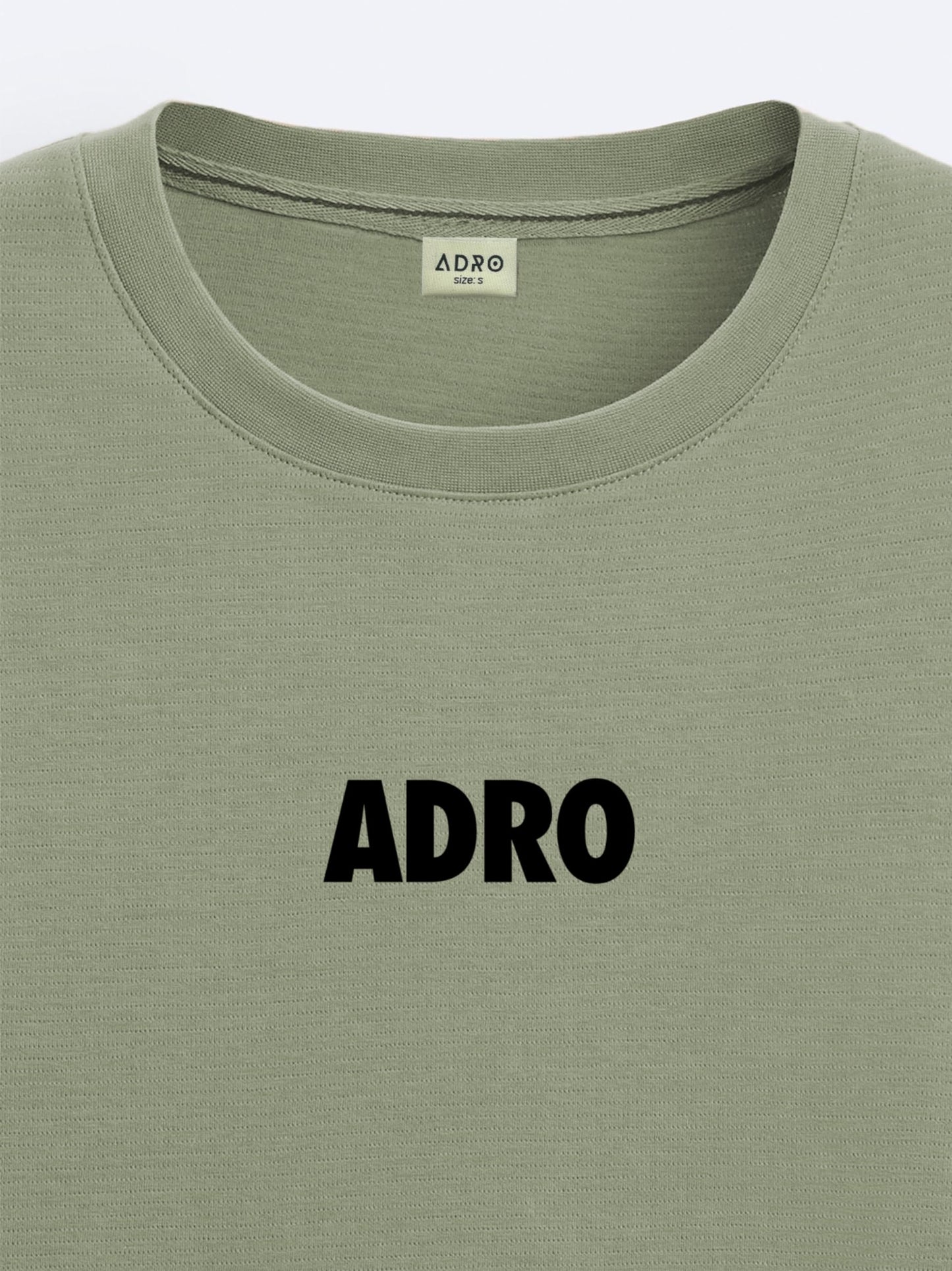 ADRO Men's Solid Oversized Fit T-Shirt (OVR24-L1-SAIL-OL_Olive