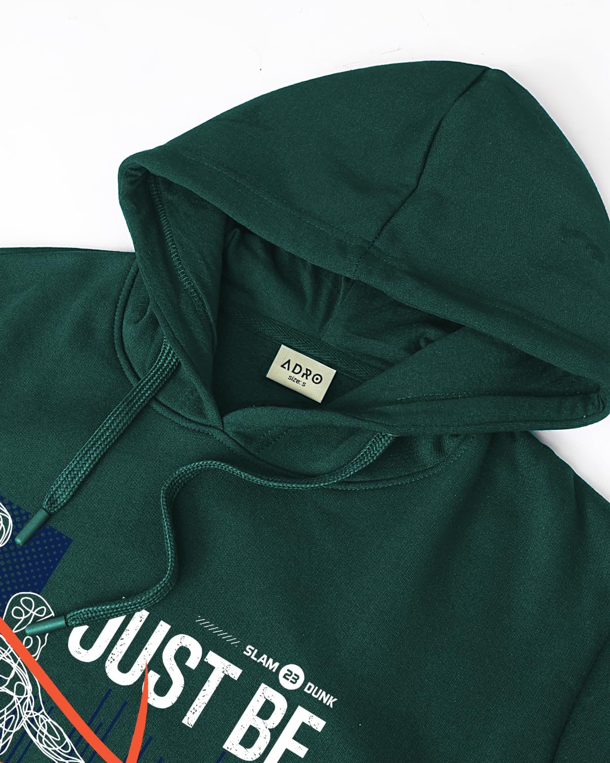 ADRO Basketball Design Hoodie for Men, 320 GSM Soft Cotton Hoodies, Long Lasting Printed Hoodie | Mens Hoodies | Sweatshirt for