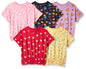 T2F Girls Cotton Printed Regular Fit Crop Top (Pack of 5)