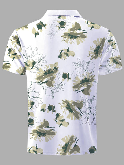 Eyebogler MenS Polo Neck Printed Regular Fit Half Sleeve T-Shirt