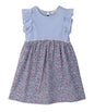 MIX-MEDIA RUFFLE DRESS MULTI - COL