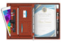 FEDUS Document File Folder Certificate Foolscap Size(Bigger Than A4 Size)4 Ring File Folder for Document Leatherette Document Ho