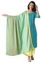 Aurelia Lime Yellow Cotton Printed Dupatta