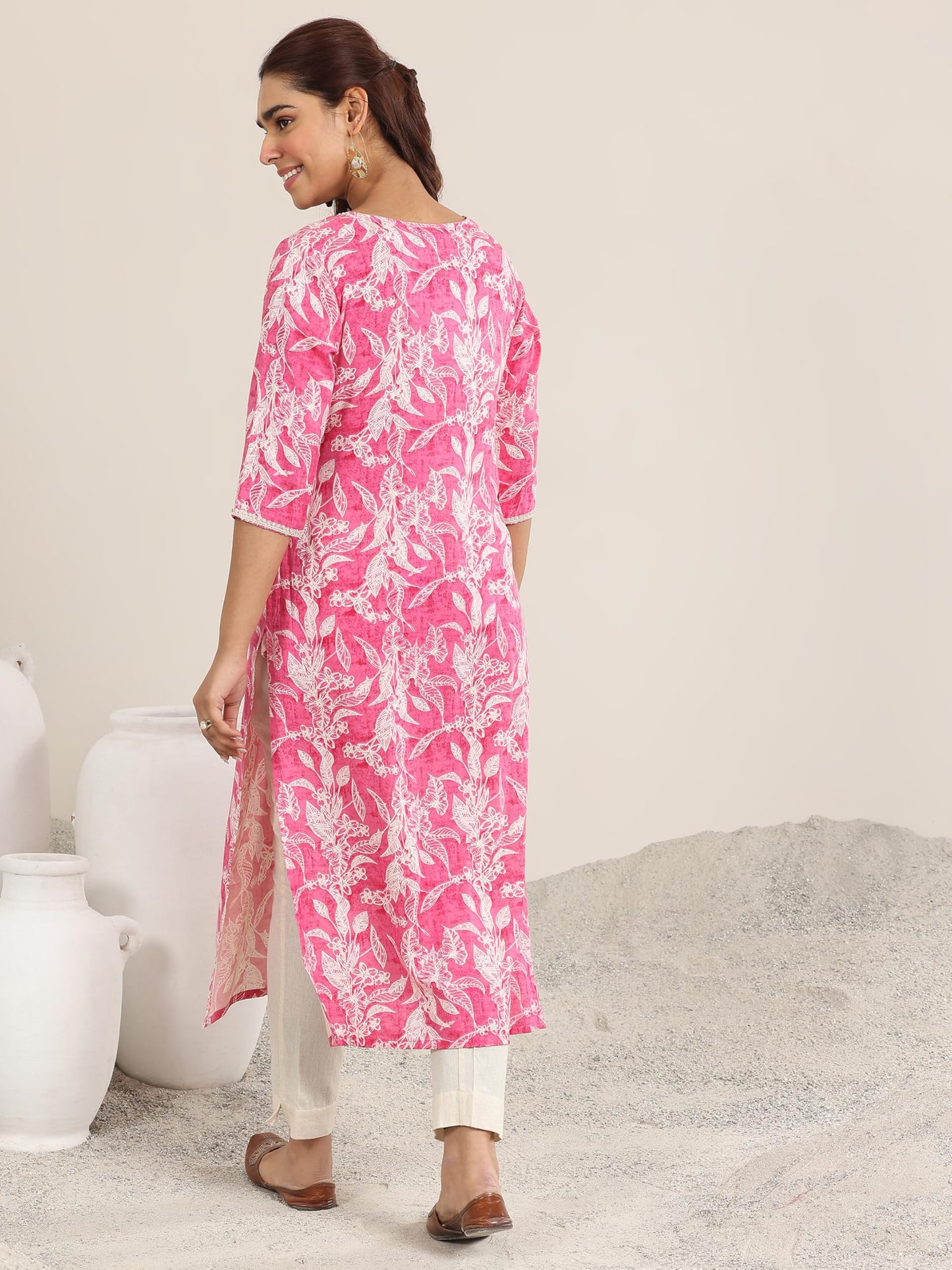 Libas WomenS Viscose Printed Regular Kurta (29473O Pink