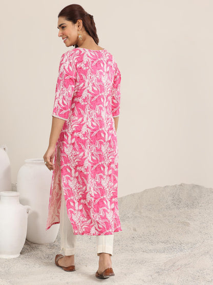 Libas WomenS Viscose Printed Regular Kurta (29473O Pink
