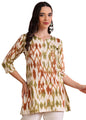 Aayla Floral Print Poly Rayon Short Kurti  A Regal Choice For Women Who Seek Comfort, Elegance, And Style, Perfect For Office Wi