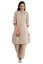 Aurelia WomenS Cotton Straight Salwar Suit Set (20Feas11567-100009_ Natural_ Medium)