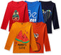T2F Girls Cotton Printed Regular Fit Full Sleeve T-Shirt(Pack of 5)