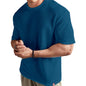 SHODOX Mens Solid Dotted Unique Design Oversized Tshirt for Men - Round Neck Loose Fit Drop Shoulder Mens T-Shirt