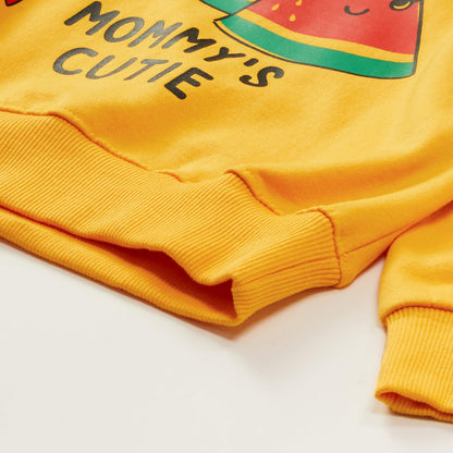T2F Girls Cotton Hooded Neck Sweatshirt