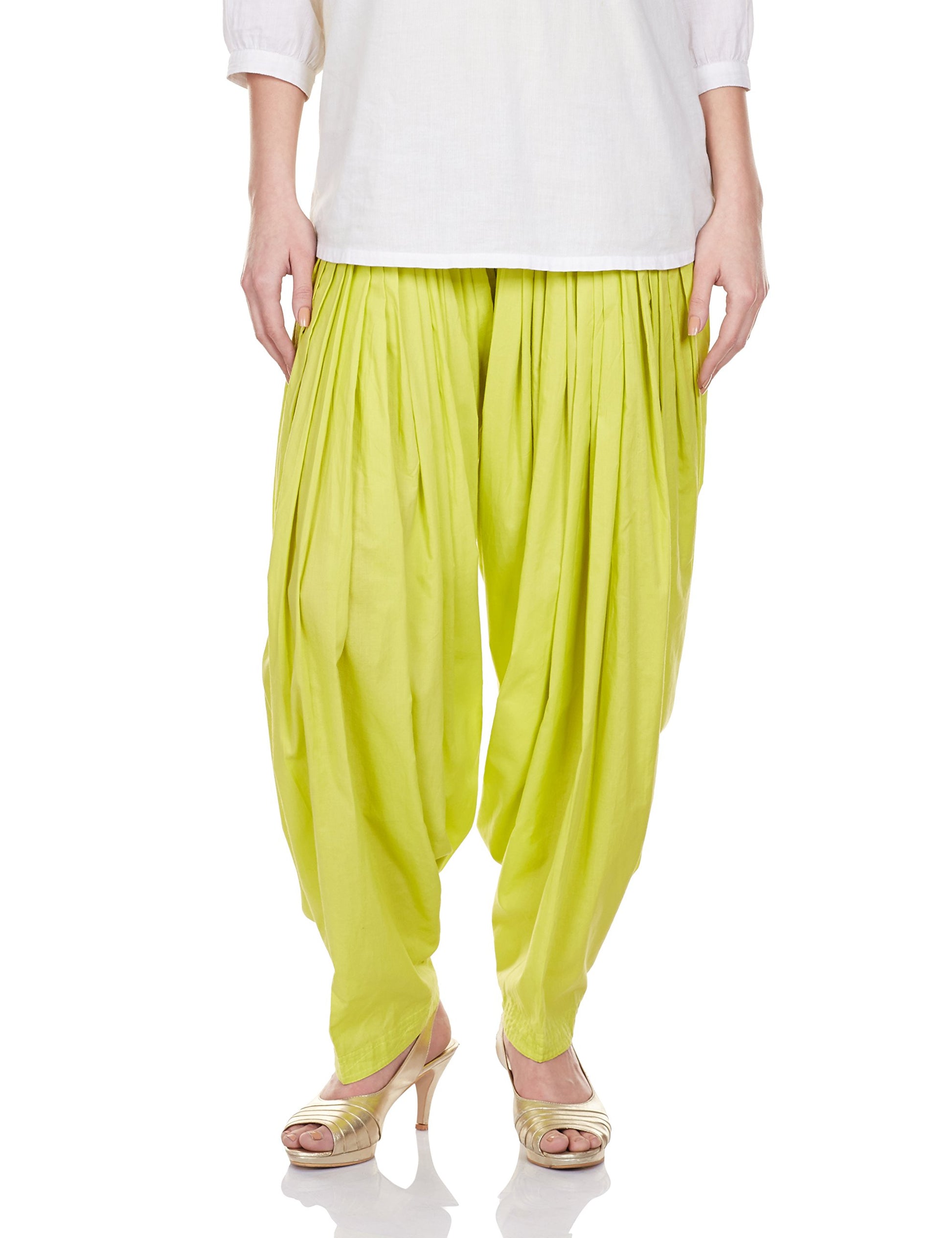 Aurelia Women'S Relaxed Patialas (Crk60025-01579_Green_Free Size)