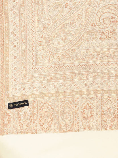 Pashmoda Women Aaraish Kashmiri Royal Paisley Design Jamawar Shawl (Size: 101 X 203 Cms)