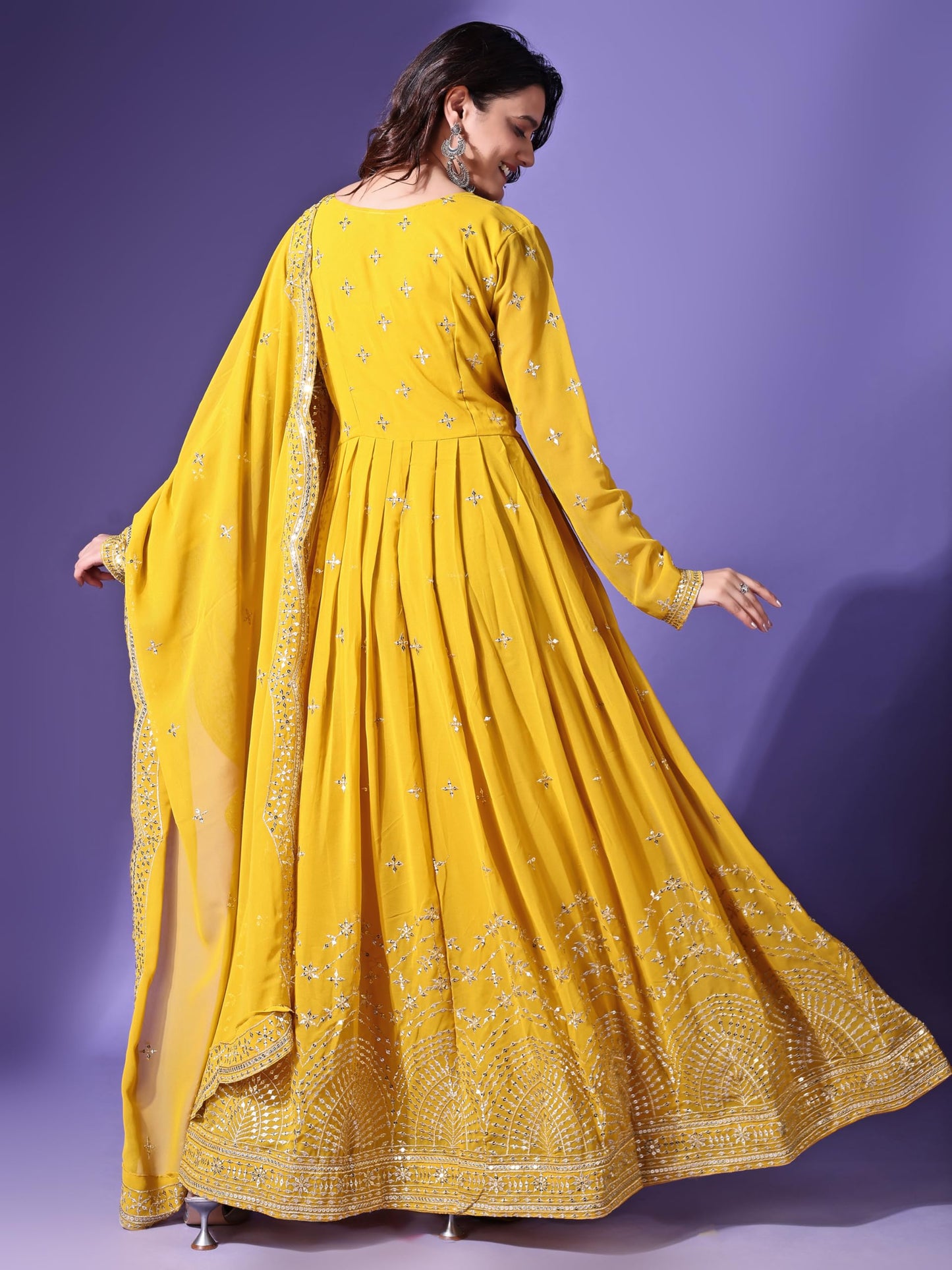 Wedani Georgette Embroidered Anarkali Gown For Women