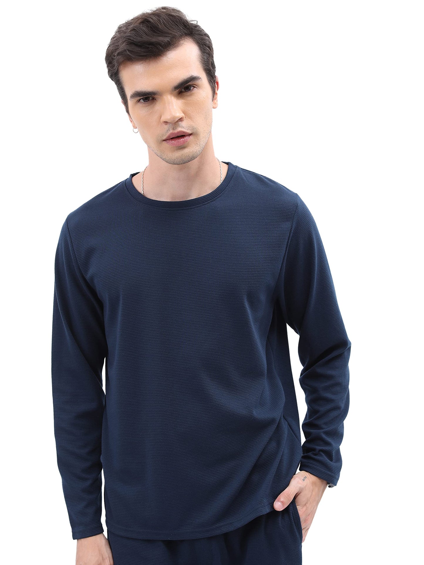 Ketch Mens Sleeveless Slim Fit T-Shirt (Khts000544_ Navy Blue_S)