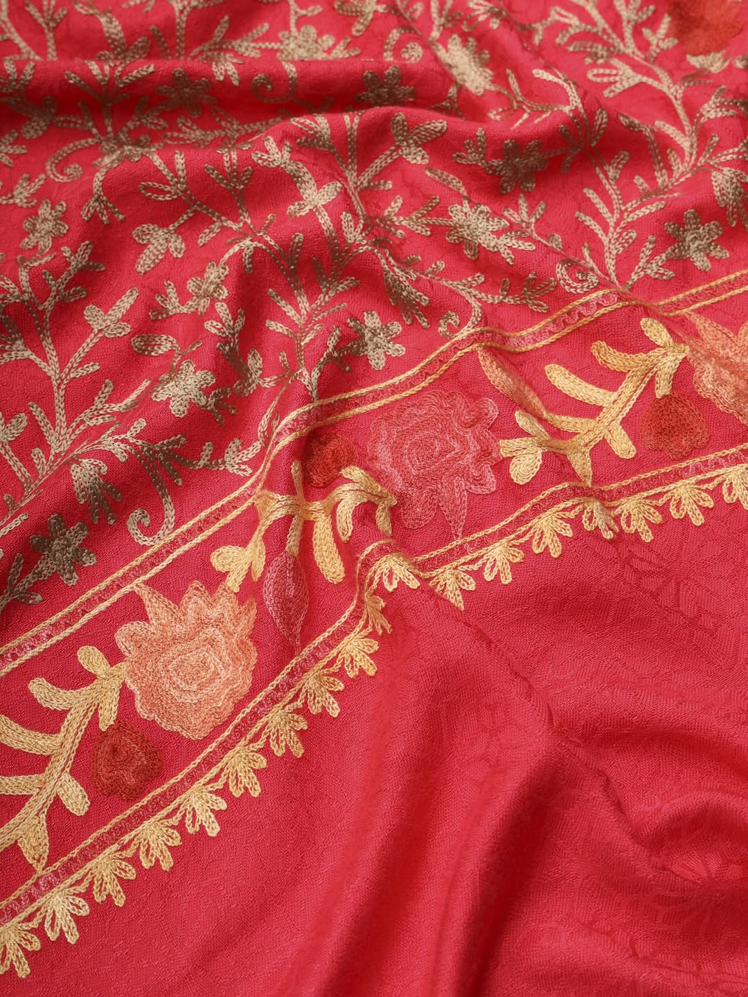 Pashmoda Women Murshid Aari Embroidered Stole(Size 71X203 CM)