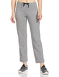 Enamor Essentials Womens Mid Rise Slim Fit Straight Leg Breathable Stretch Cotton Lounge Pants with Drawstring and Invisible Zip