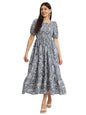 Kzully | Smocked A-Line Midi Dress - Elevate Your Style With Supreme Comfort
