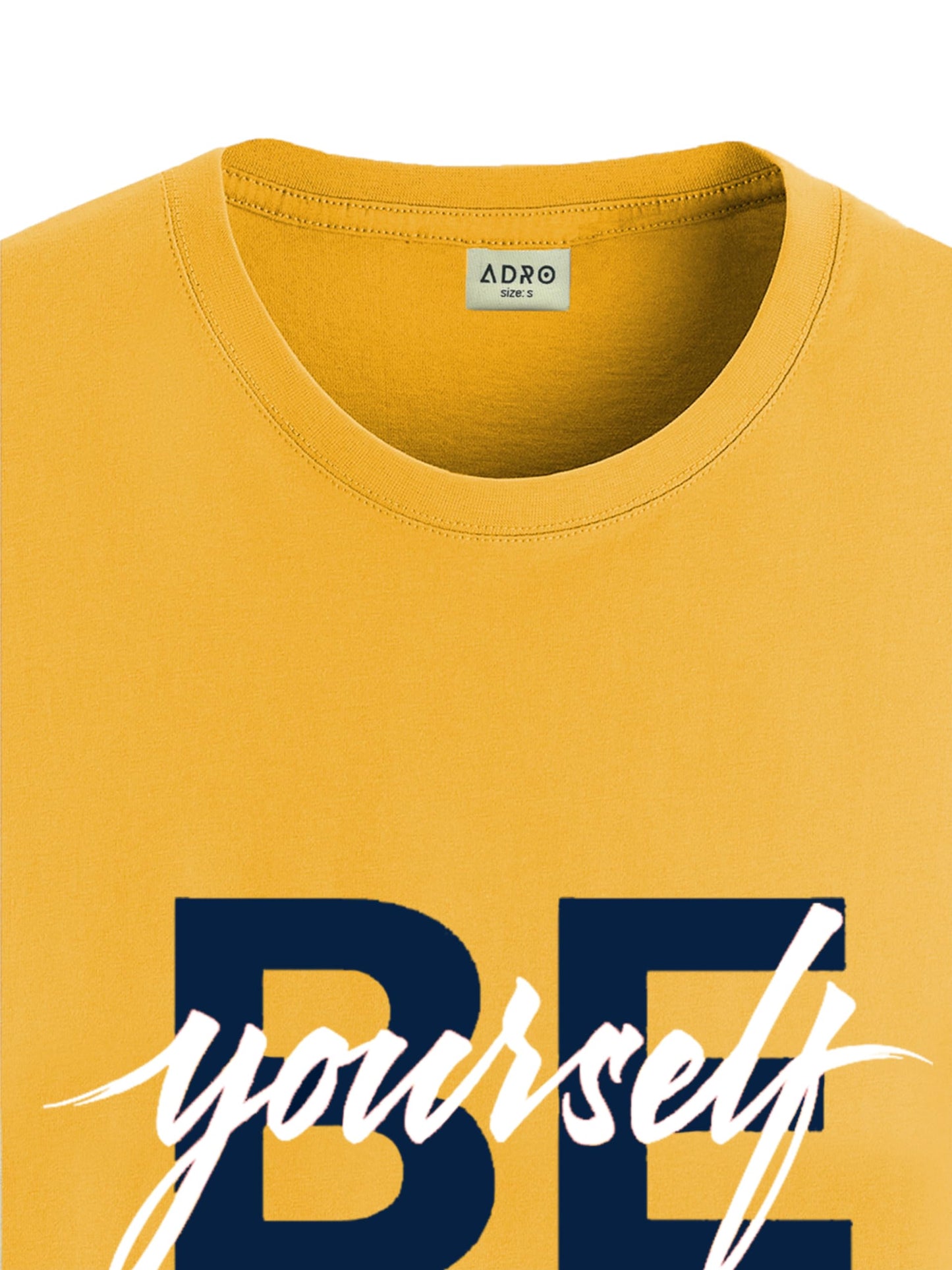 ADRO Tshirt for Men | Printed T Shirt for Men | 100% Cotton T-Shirt |Printed T Shirt | T-Shirts | RN24-BYO-MU-2XL Mustard