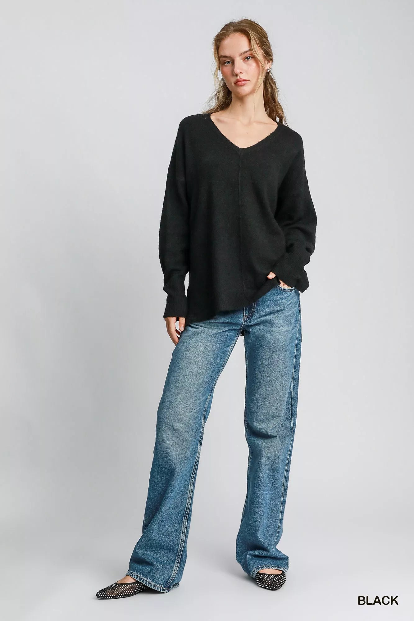 Umgee Wool Blended Pullover Sweater