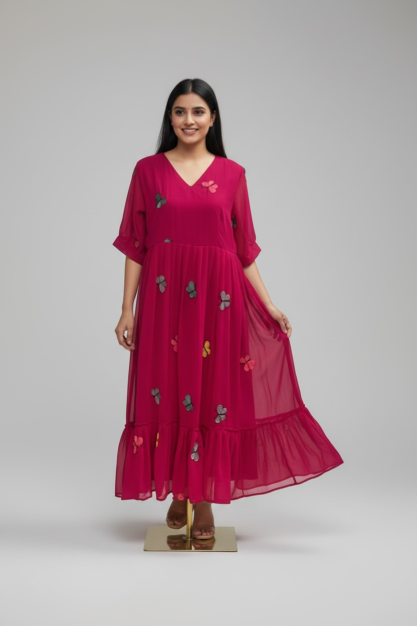 Georgette long frock