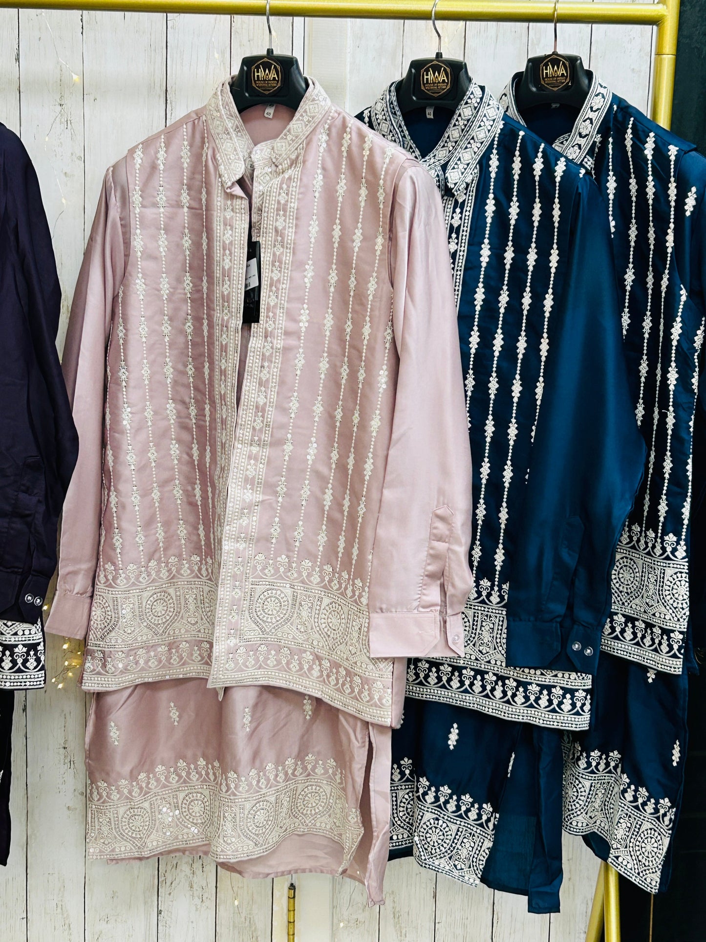 Half jacket kurta set / sherwani