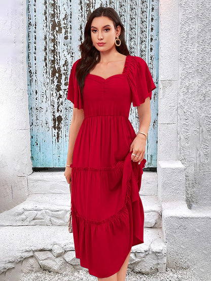 Toochki Dress For Women | Dresses For Women | Fit & Flare Dress | Red Dress For Women | Anarkali Dress For Women | Rayon Dresses