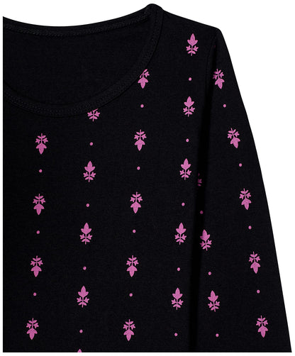 T2F Girls Cotton Printed Regular Fit Full Sleeve T-Shirt(Pack of 5)